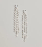 Starlit Beauty Fringe Cubic Zirconia Earrings