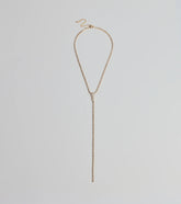 Luxe Glam Rhinestone And Pearl Lariat Necklace