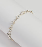 Dainty Glam Rhinestone Clasp Bracelet