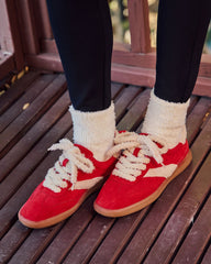 Chilled Rose Sherpa Trim Sneakers