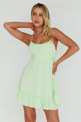 Linka Ruched Bust Criss-Cross Back Dress Apple