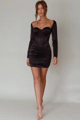 Montara Long Sleeve Corset Dress Black