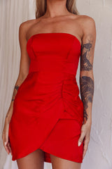 Siobhan Strapless Mini Dress Red