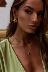 Celia Twist Hoop Earrings Gold