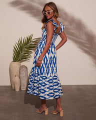 Wander Away Abstract Midi Dress