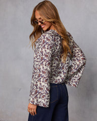 Marene Paisley Ruffle Top