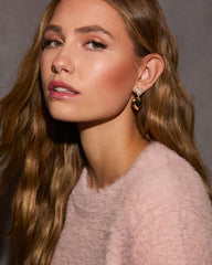 Saralyn Rhinestone Heart Drop Earrings