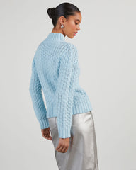 Kerri Textured Mock Neck Knit Sweater