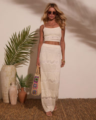Sip Slow Crochet Cropped Top