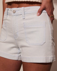 Helene Striped Twill Shorts