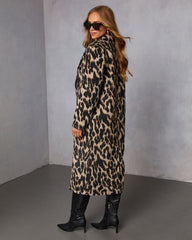 Gabrella Leopard Print Duster Coat