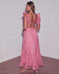 Lovers Summer Ruffle Organza Maxi Dress