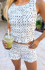 Tango White Polka Dot Shorts