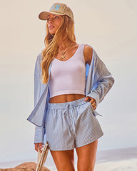Harbor Lights Striped Drawstring Shorts