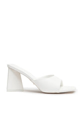 BiLLiNi Gracen Triangle Block Heel White