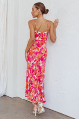 Golden Sands Cami Strap Maxi Dress Floral Red