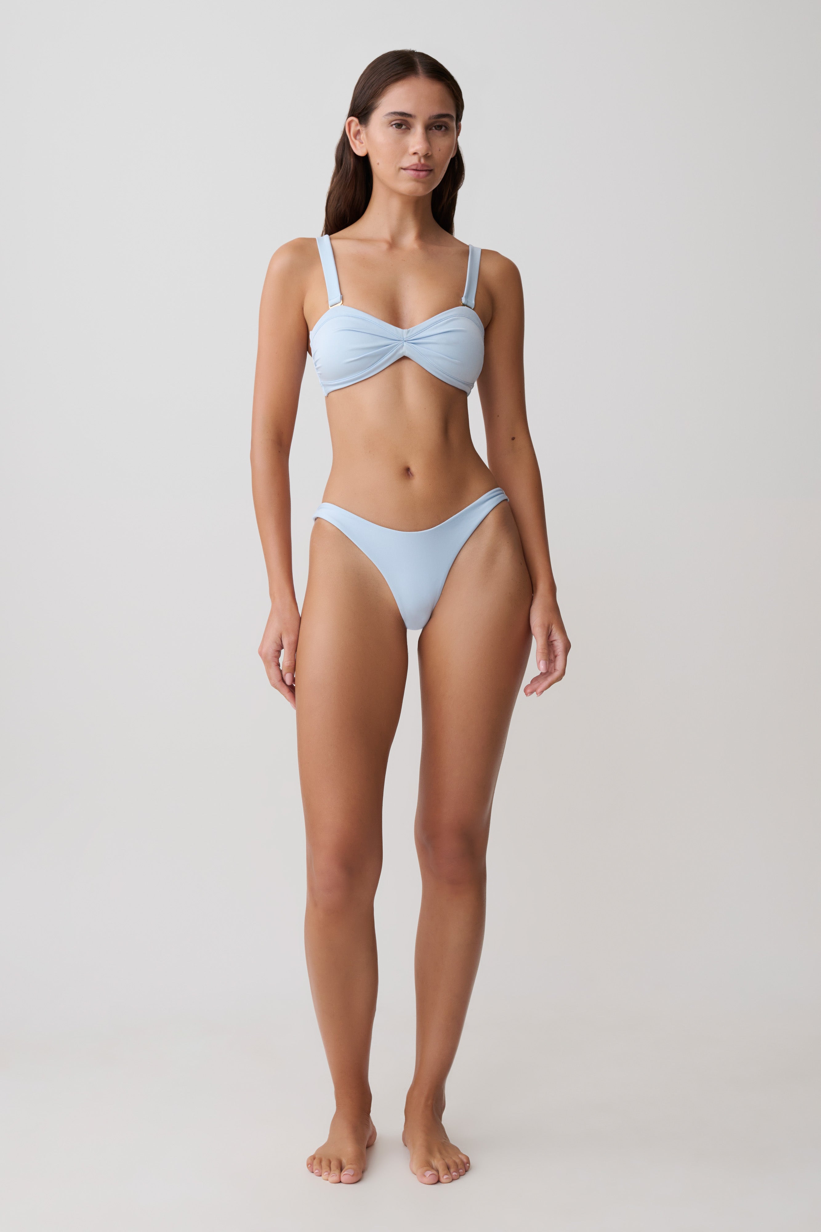 Briar Strapless Bikini Top - Pale Blue