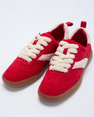 Chilled Rose Sherpa Trim Sneakers