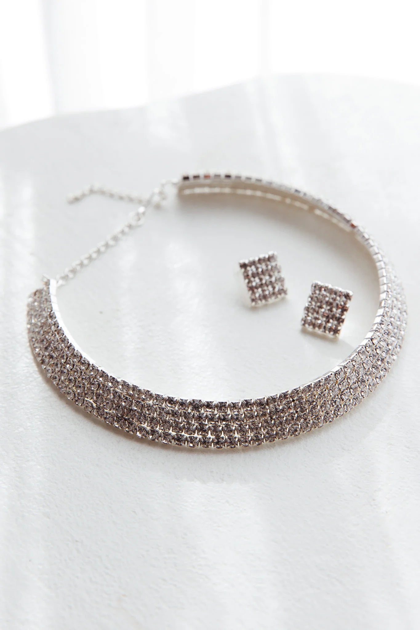 Sade Diamante Jewellery Set Silver