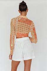 Maxeen Side Pocket Shorts White