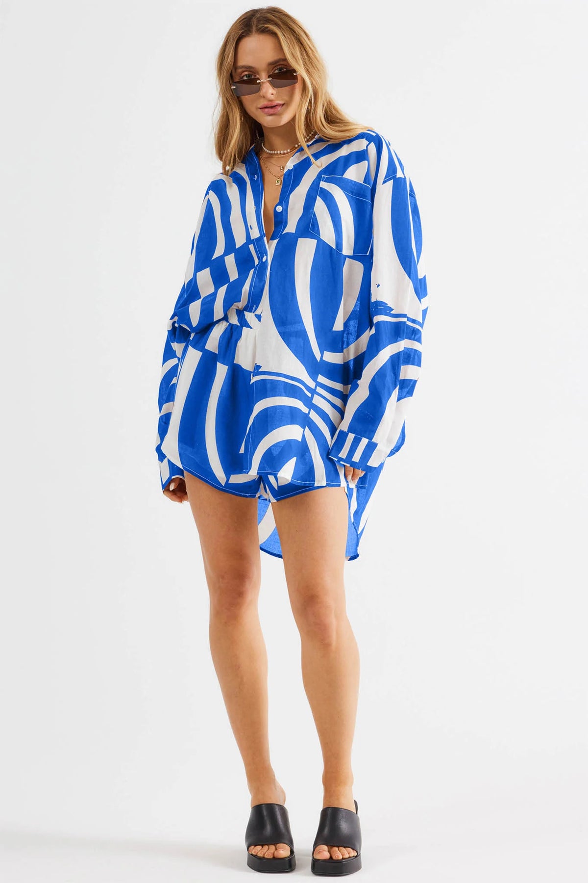 SNDYS Heather Shirt Swirl Blue