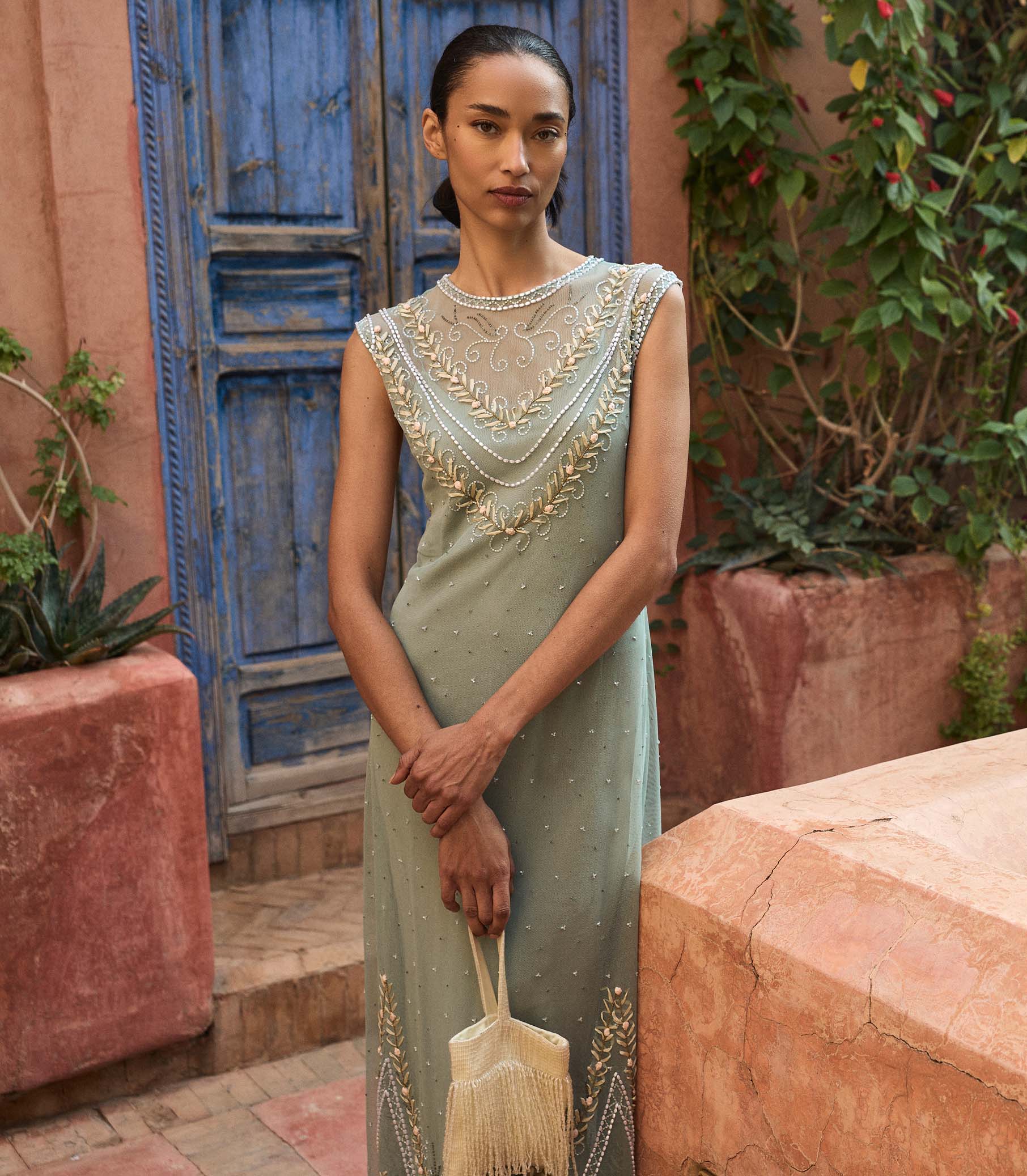 ARTEMISE DRESS -- SAGE
