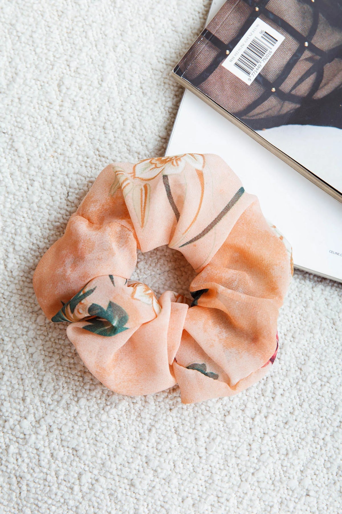 Chouchou Scrunchie Floral Peach