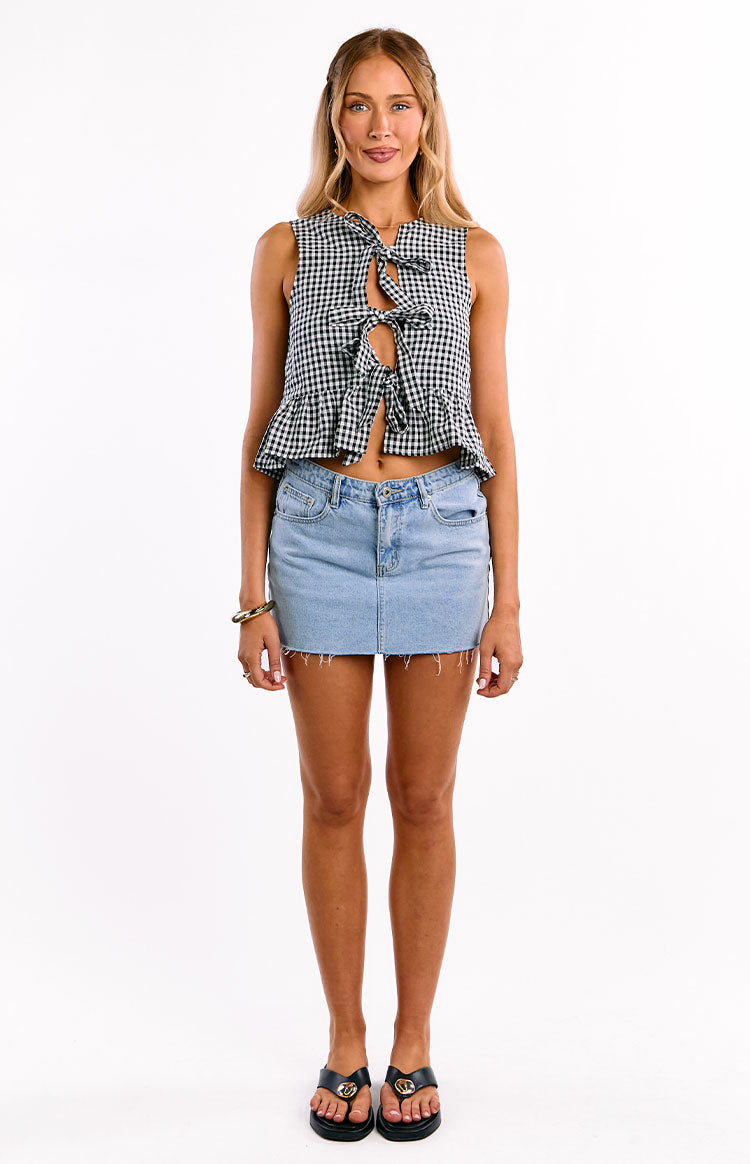 Baxter Black Gingham Top