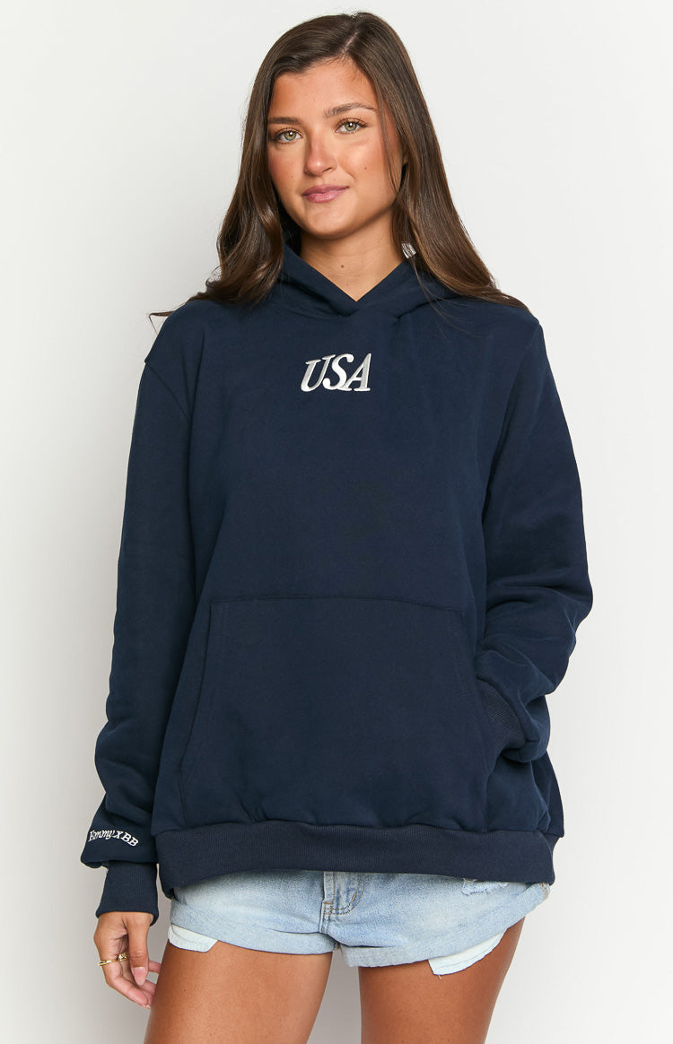 Beginning Navy USA Hoodie