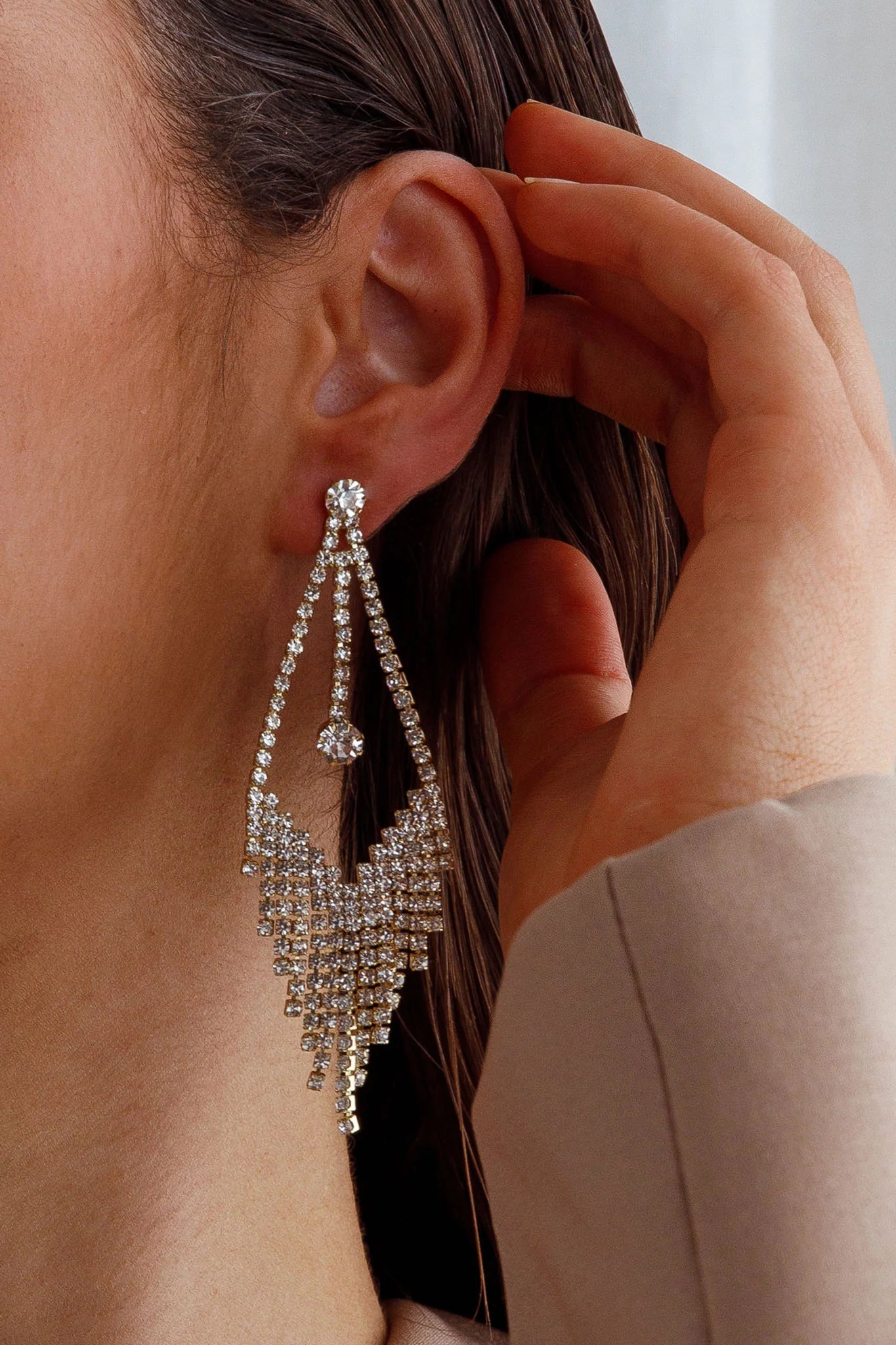 Victoria Diamante Tassel Earrings Gold