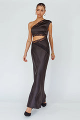 Mahli One-Shoulder Maxi Dress Black