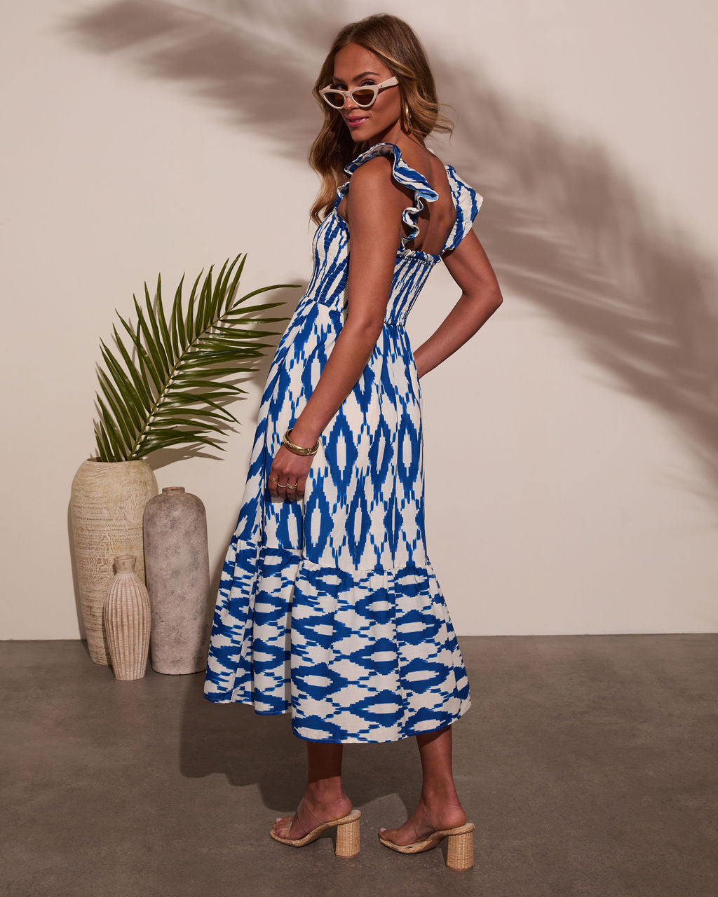 Wander Away Abstract Midi Dress
