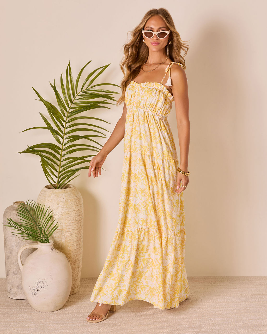 Scenic Views Tiered Floral Maxi Dress