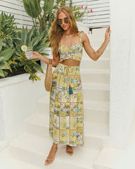 Solera Tropical Print Maxi Skirt