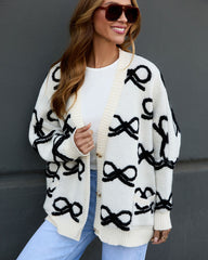 Dreamy Days Printed Bow Cardigan