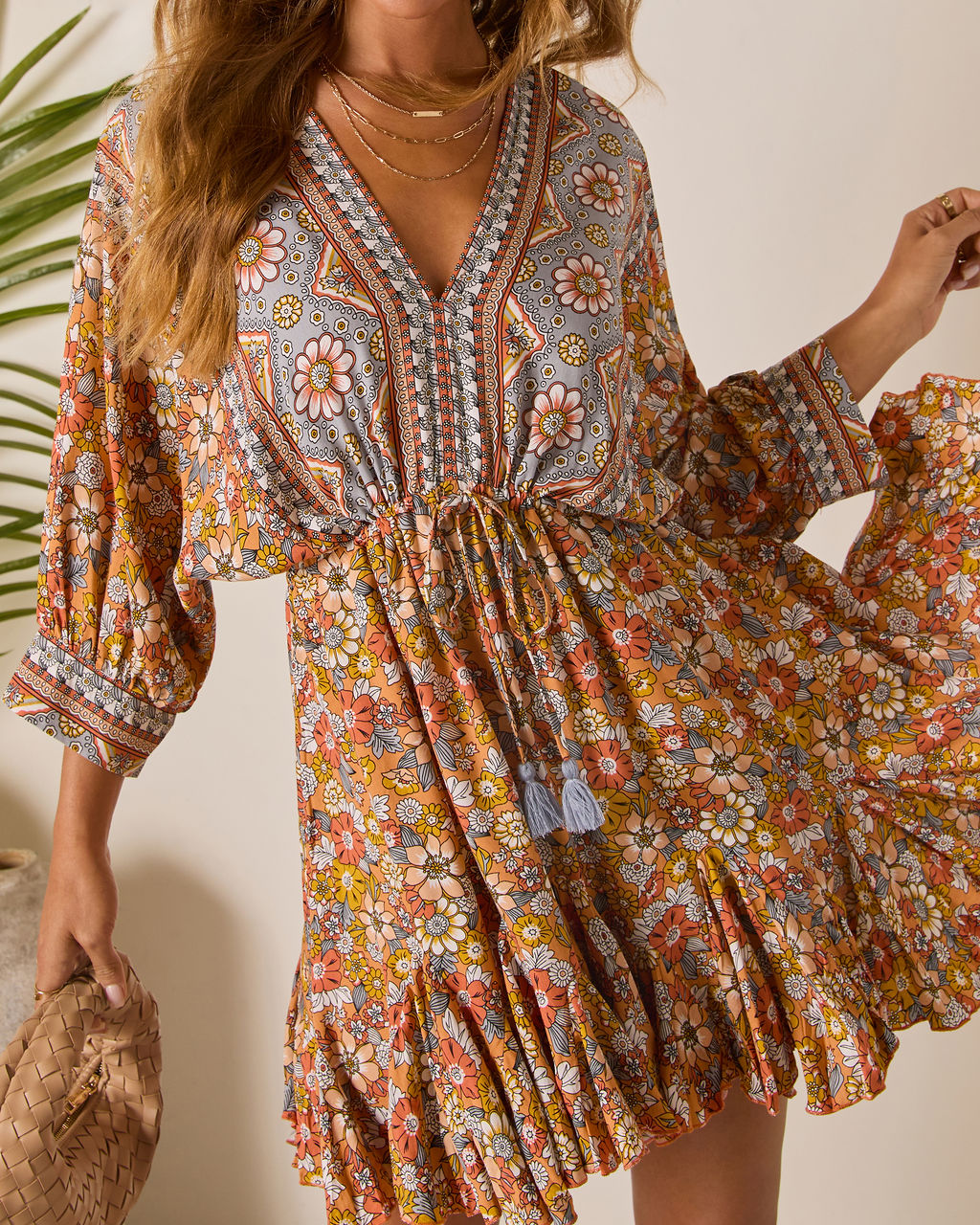 Sun Loves Caftan Mini Dress