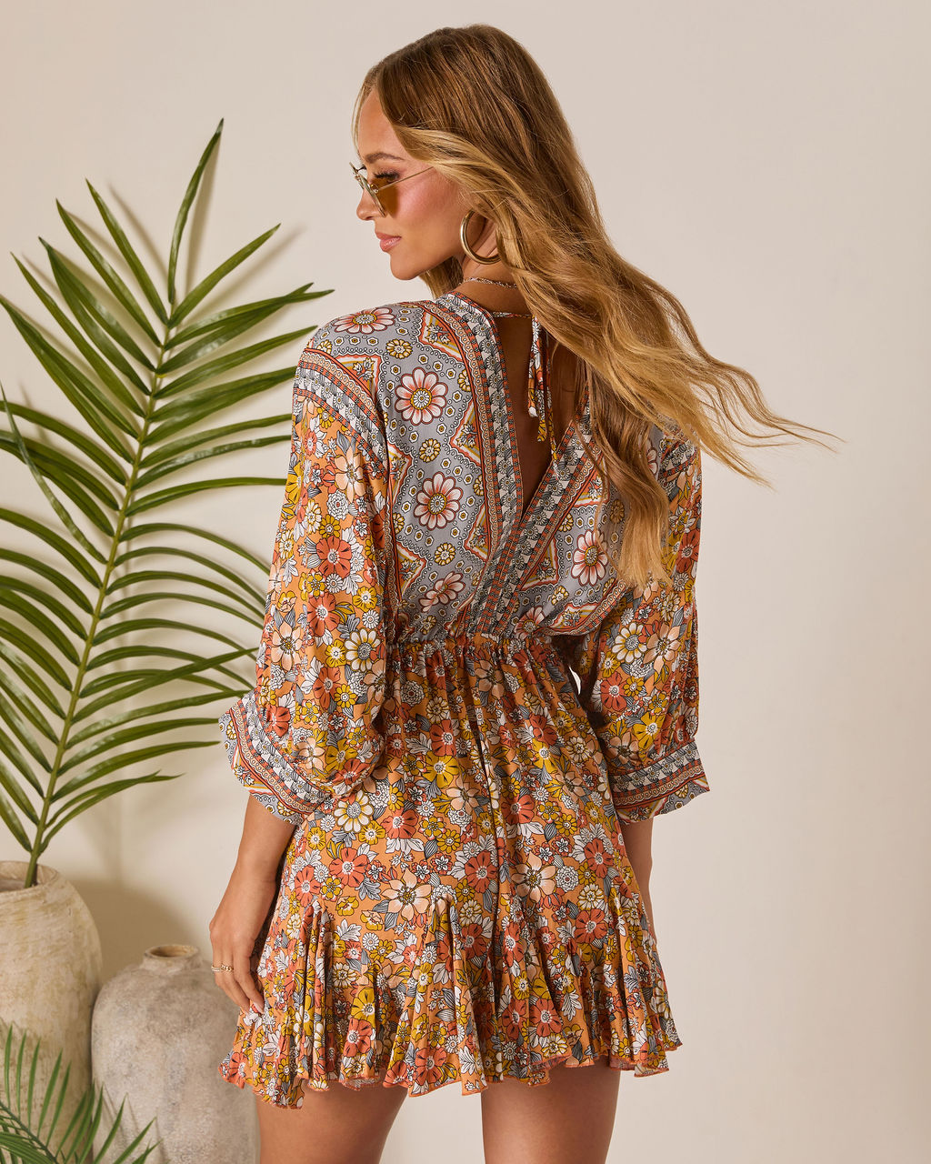 Sun Loves Caftan Mini Dress