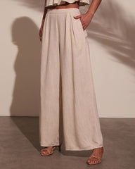 Pipper Pleated Linen Pant