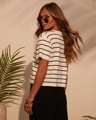 Bernie Striped Crew Neck Top