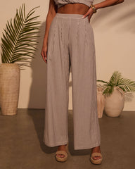 Weekend Trip Pinstripe Wide Leg Pants