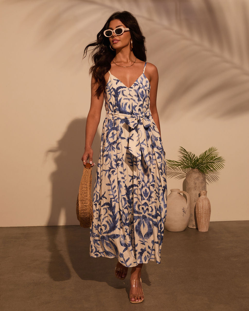 Beachfront Muse Abstract Midi Dress