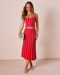 Ashlin Contrast Striped Maxi Skirt