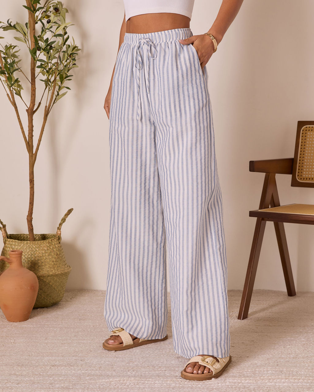 Korra Striped Wide Leg Pants