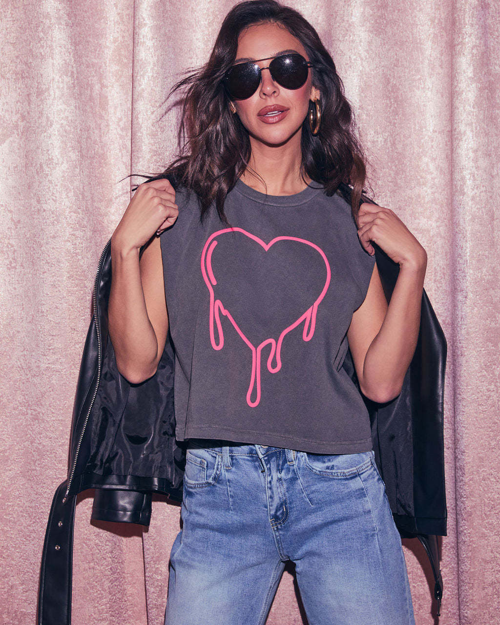 Plenty Of Love Muscle Tee Heart Graphic