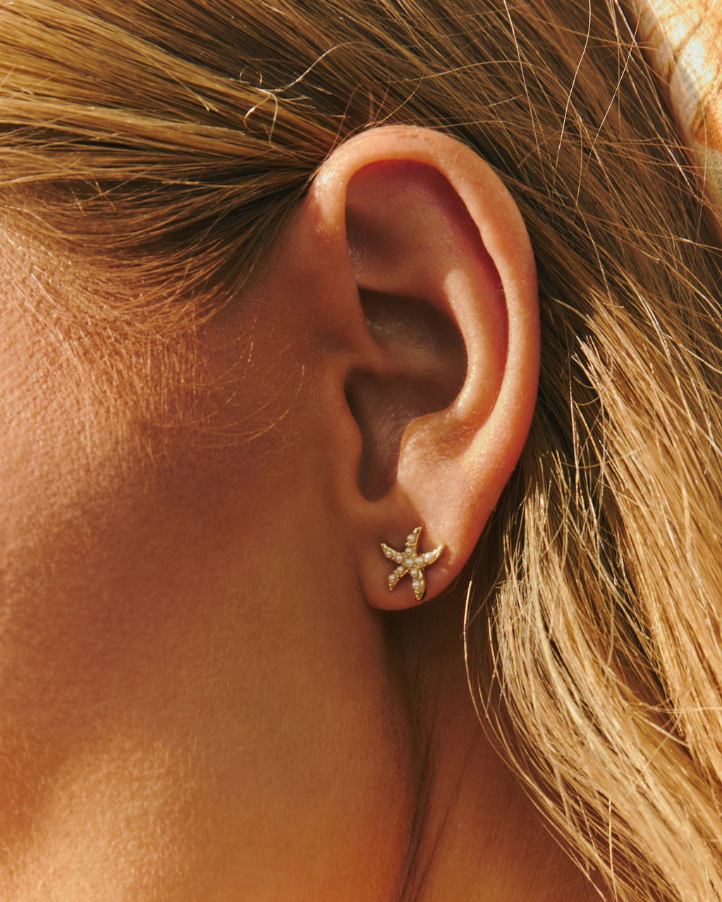 Tide Whisper Starfish And Shell Earring Stud Set