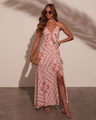 Sun-Kissed Shores Slip Maxi Dress