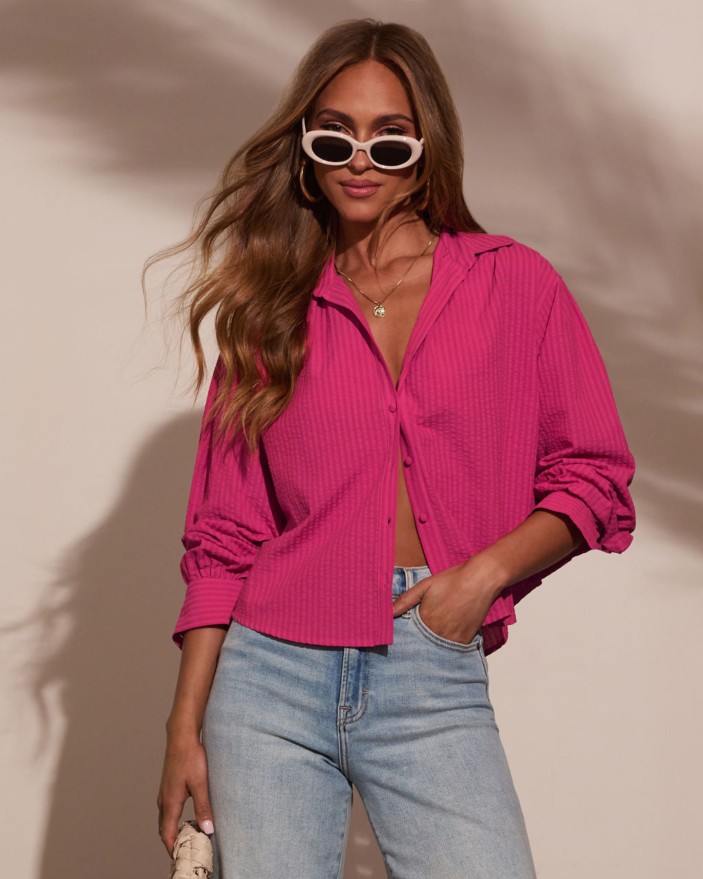 Christell Button Down Top