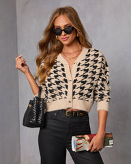 Auda Houndstooth Cardigan