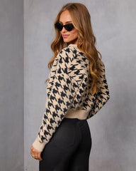Auda Houndstooth Cardigan