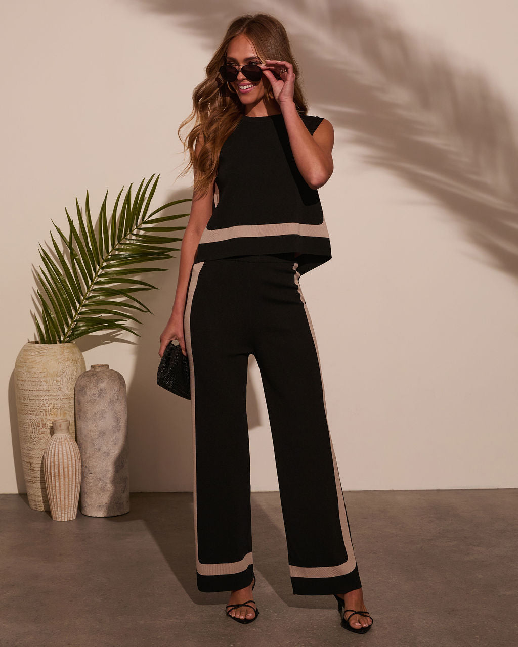 Cool Again Contrast Trim Pants